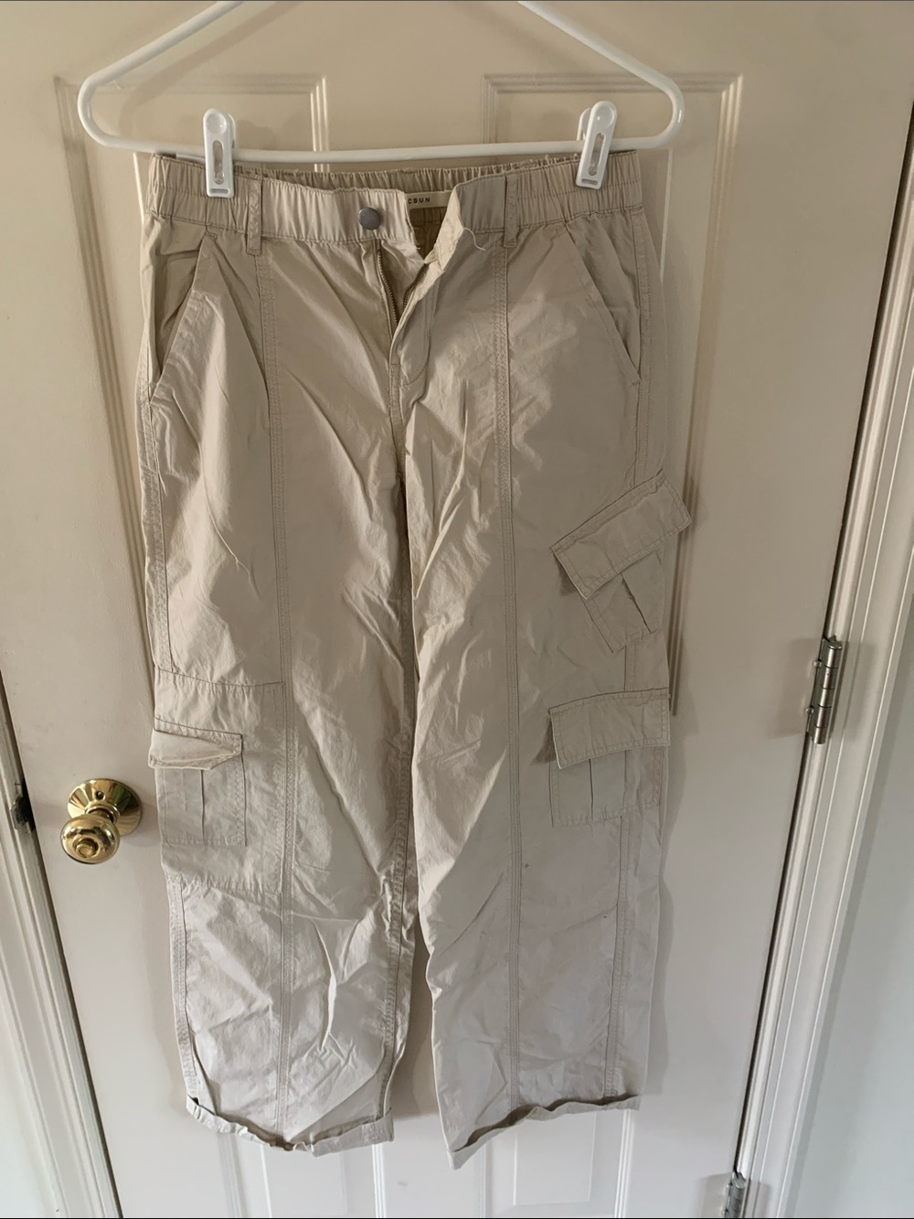 PacSun Men's Cargo Pants in Light Khaki